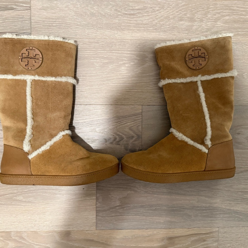 Tory Burch Tan Suede Boots